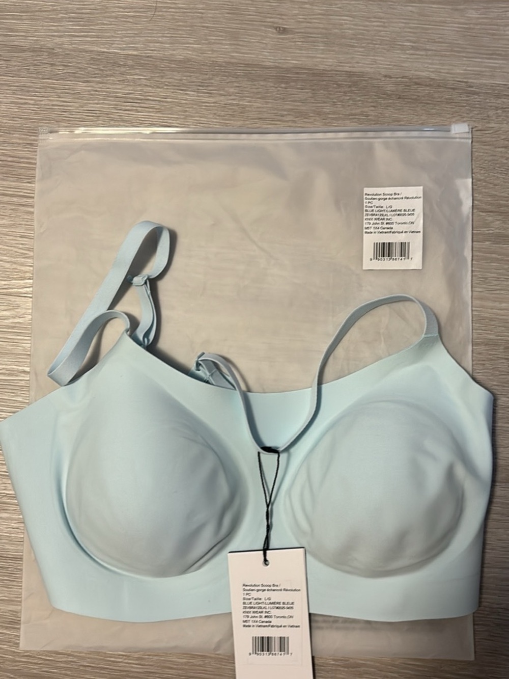 knix Light Blue Seamless Scoop Bra